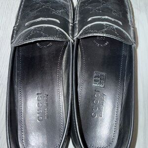 Gucci Black Embossed Men's Loafers